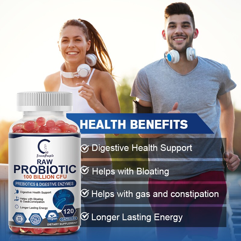 Raw Probiotics 120 Capsules 100 Billion CFU Potency Digestive Immune Health