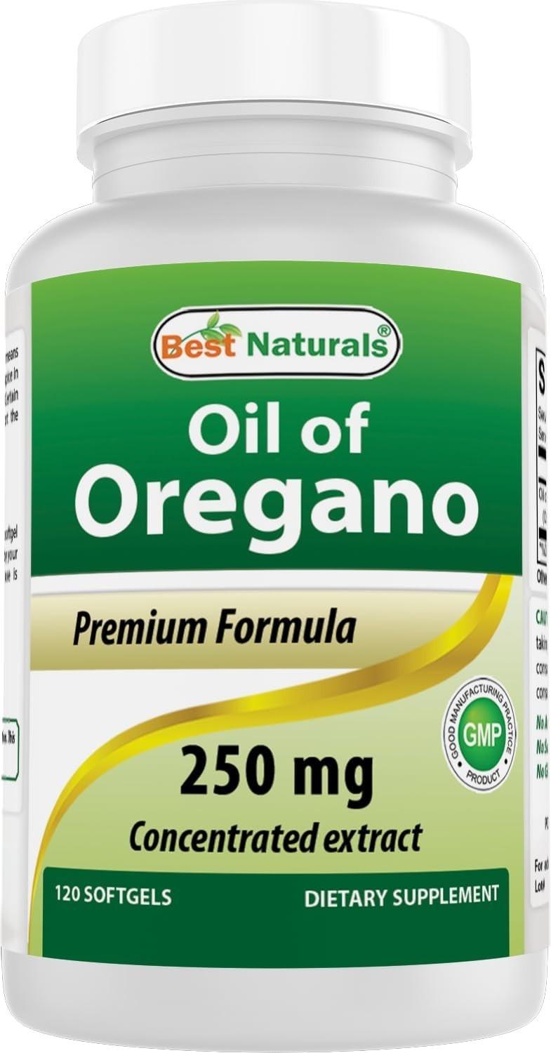 120 Count Oregano Oil 250 Mg Softgels – Gluten Free, All Natural Ingredients
