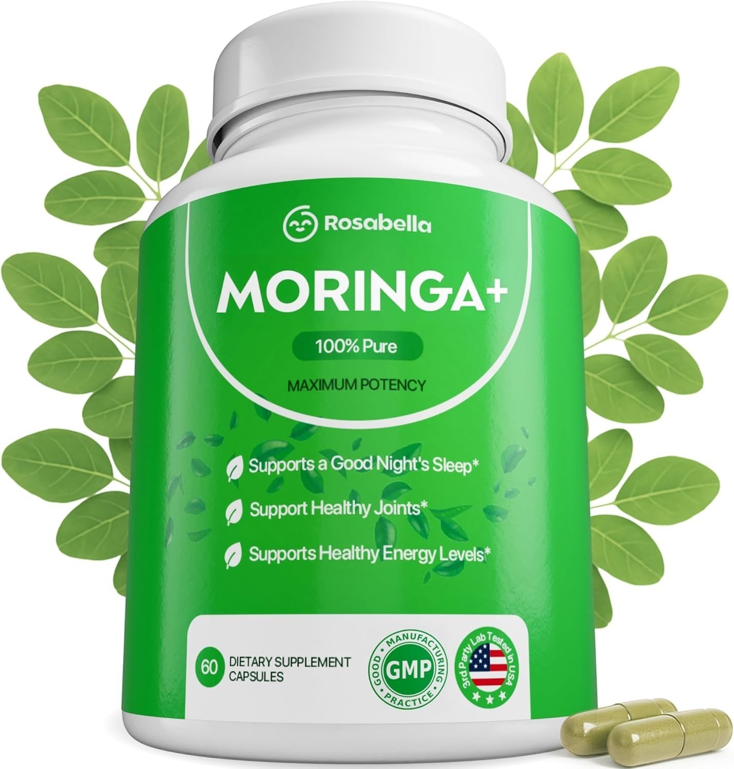 Rosabella Moringa+ – 2-Pack (120 Caps) – Superfood Support