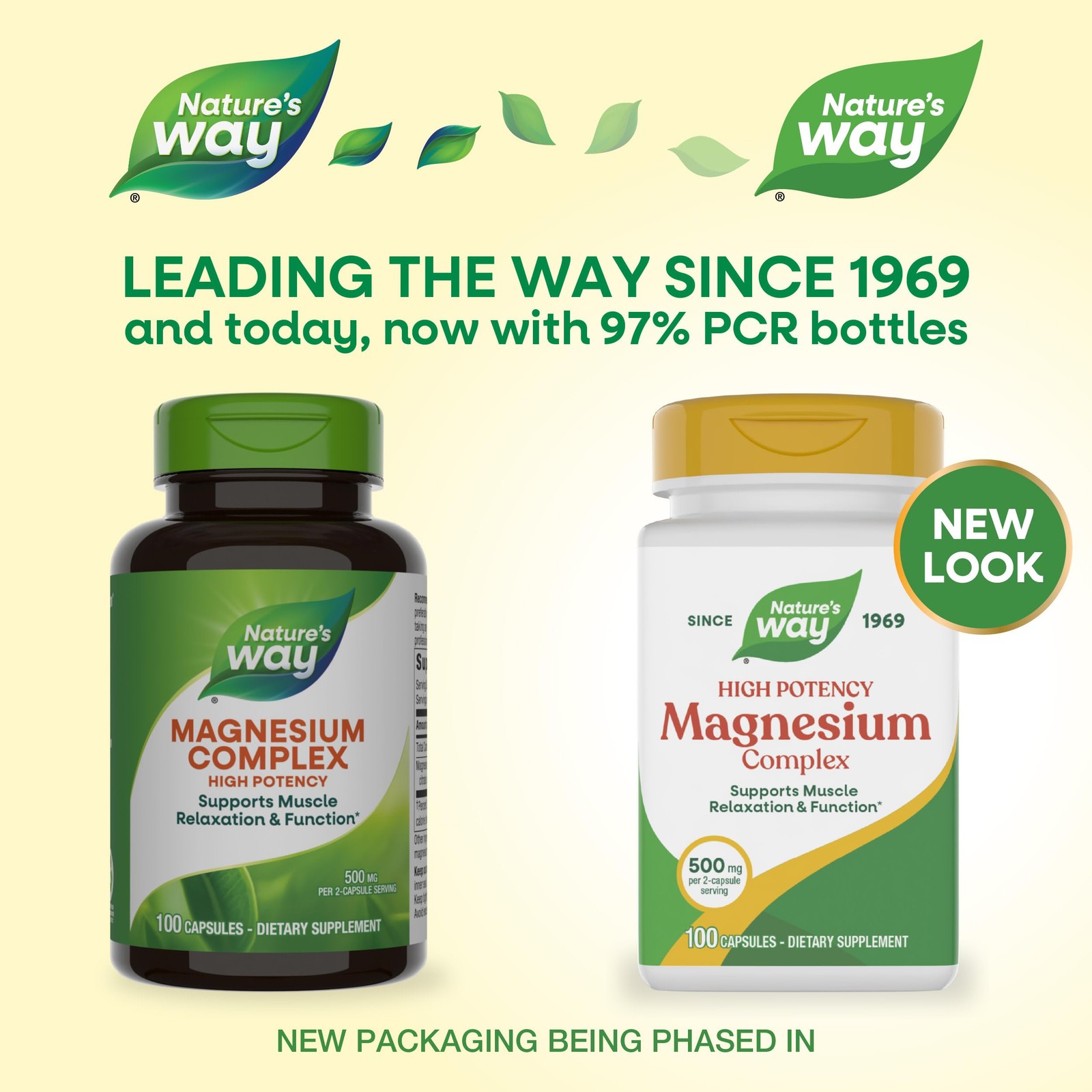 Nature’s Way Magnesium Complex, Supports Muscle 100 Count (Pack of 1)
