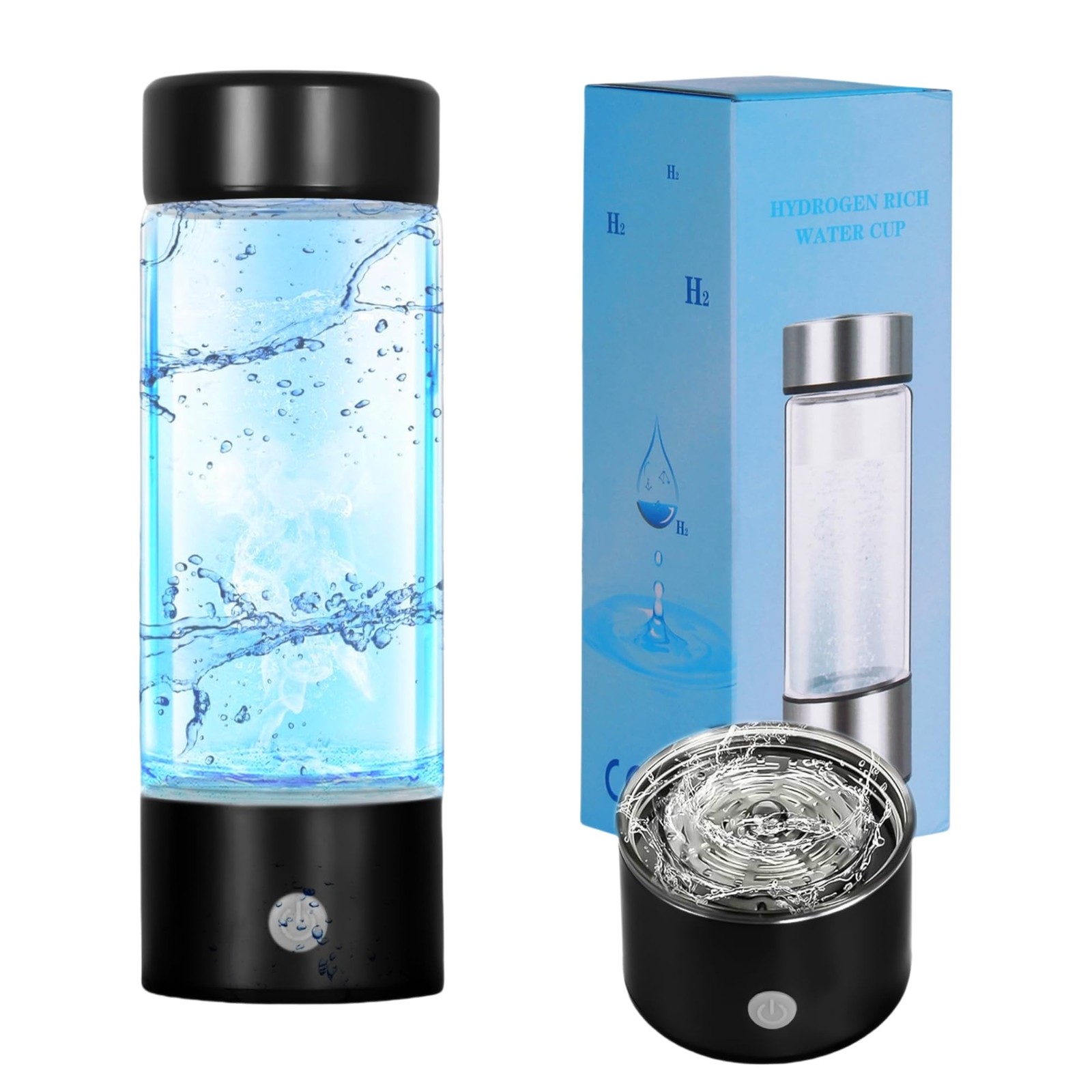 Hydrogen Water Bottle,Portable Generator Machine, Black