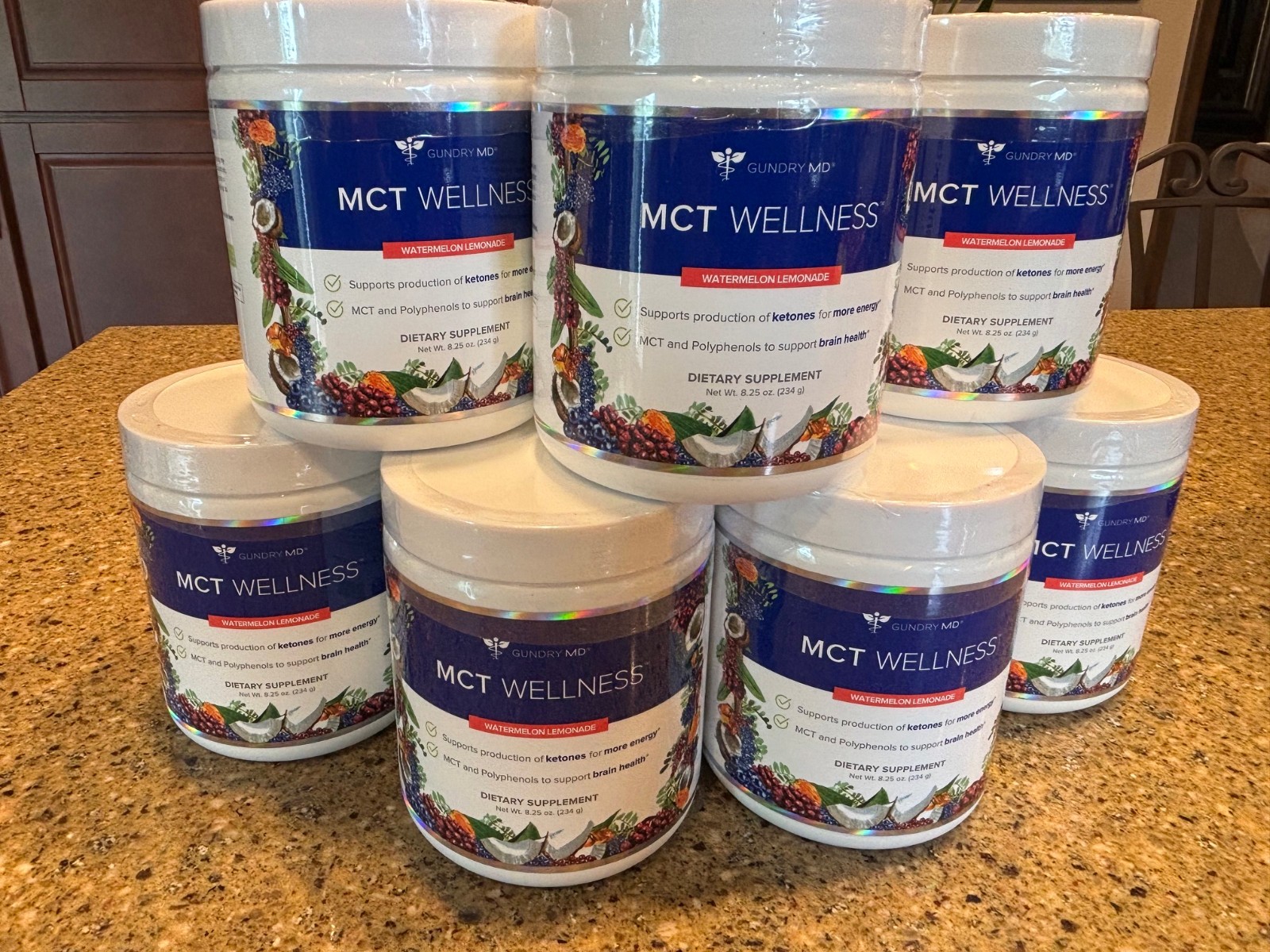 Lot of 7 Gundry MCT Wellness – Watermelon Lemonade 8.25 oz – Diet Supplement