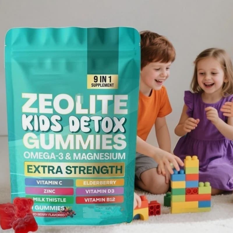 Detox Kids Mixed Berry Flavored Zeolite 60 Gummies Gummies All-in-One