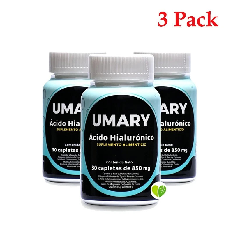 3 bottles Hyaluronic Acid 30 Capsules 850mg Daily Health Supplement New US-*