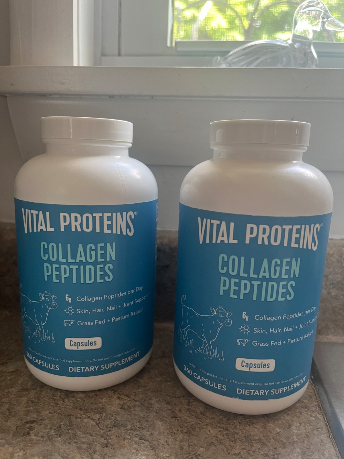 2 – Vital Proteins Collagen Peptides, 360 Capsules per Bottle, Exp 03/2027