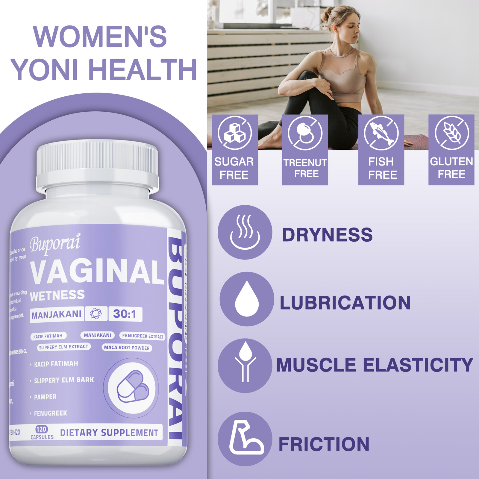 Vaginal Wetness – Kacip Fatimah, Fenugreek – to Support Healthy Vaginal Moisture