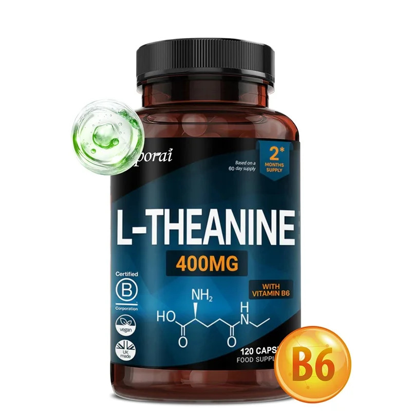 L-Theanine 400mg 120pcs,Reduces Fatigue, Improve Sleep,Promote Energy Production