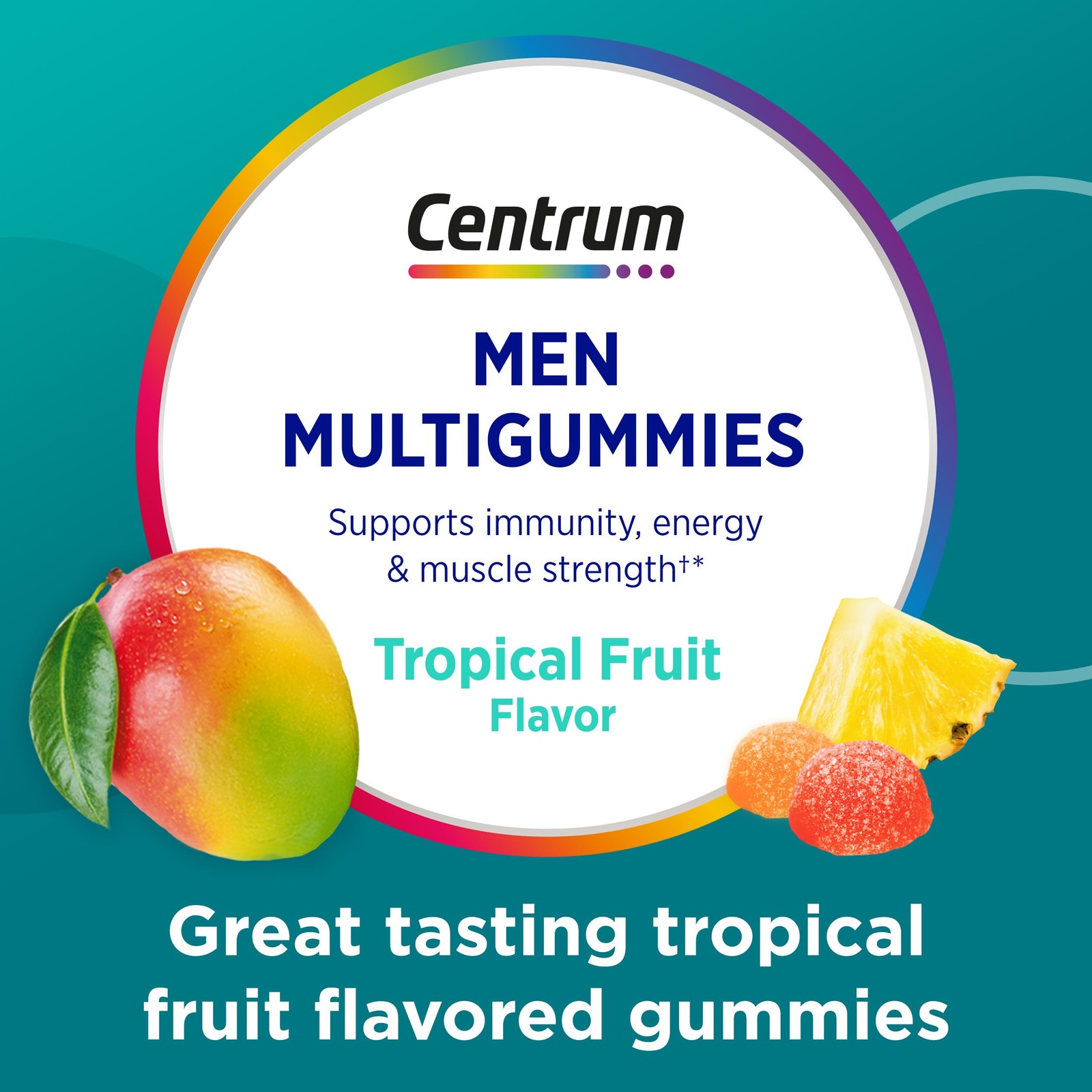 Centrum Men’s Multivitamin Gummies, Immune, Energy, 100 Count (Pack of 1)