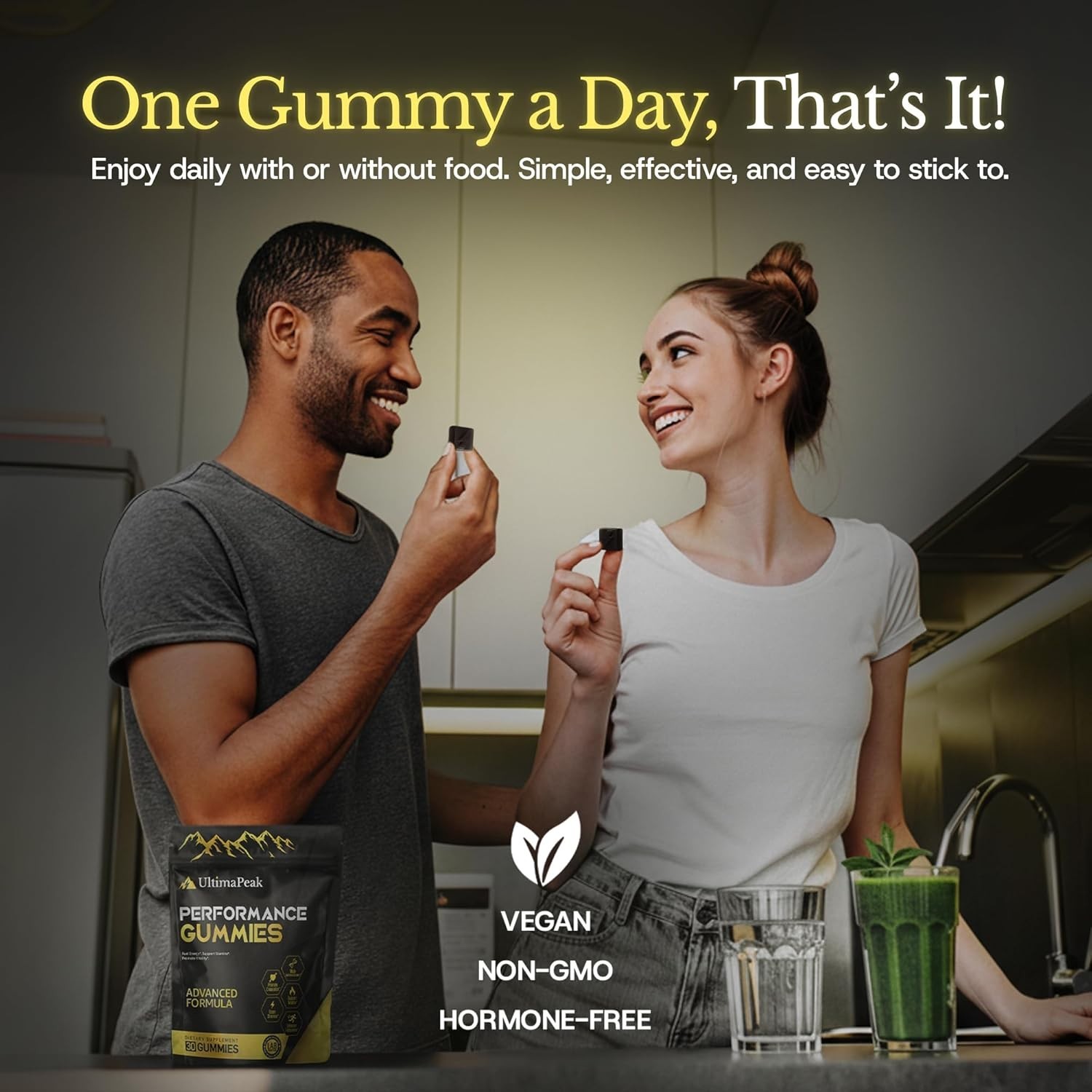 Pure Shilajit Gummies with Ashwagandha,Trace Minerals & Fulvic Acid, Natural & N