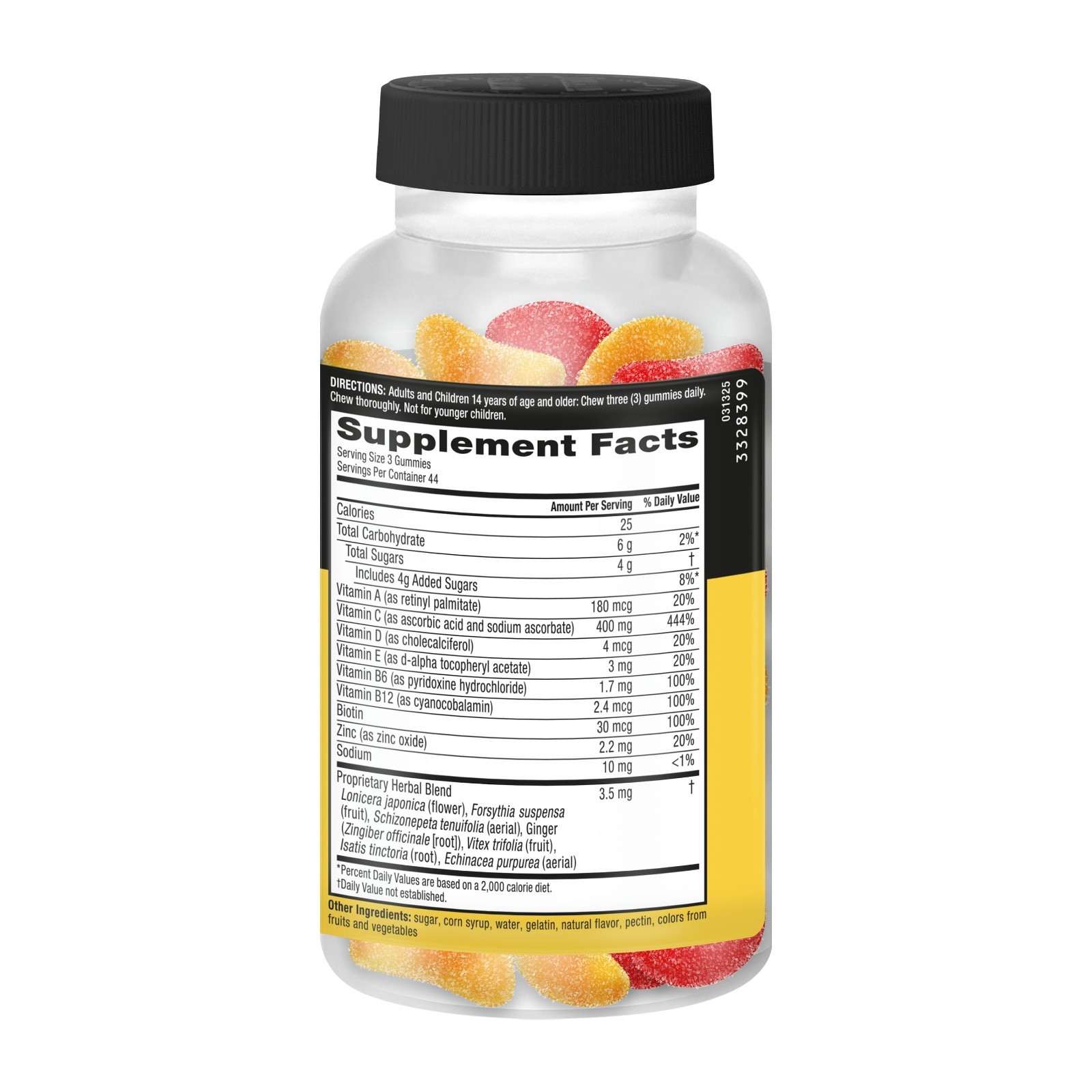 2 Pack Airborne Vitamin C Gummies Immune Essentials Assorted Fruit 132 Count