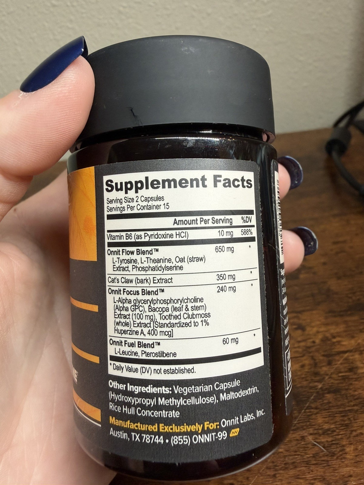 Onnit Alpha Brain All-in-One Product for Energy Management – 30 Capsules