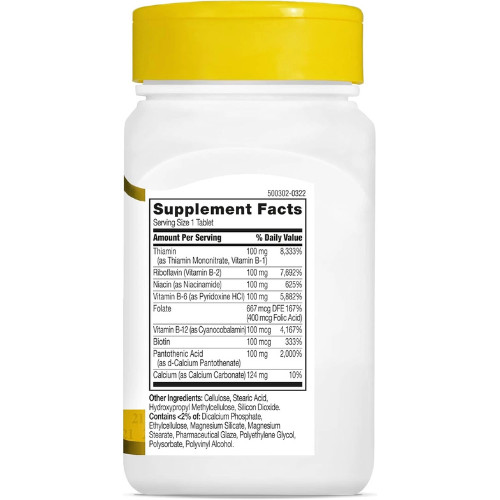 B 100 Complex Prolonged Release Caplets, 60 Count (Pack of 3)
