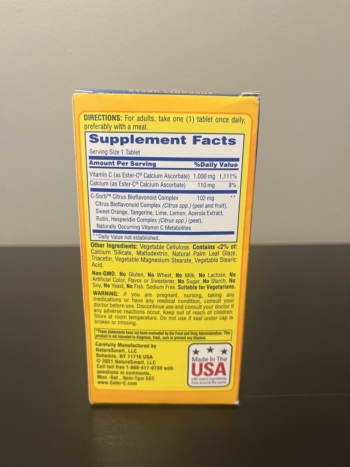 Ester-C Vitamin C 1000 mg Coated Tablets, Immune System Booster Supplement 120ct