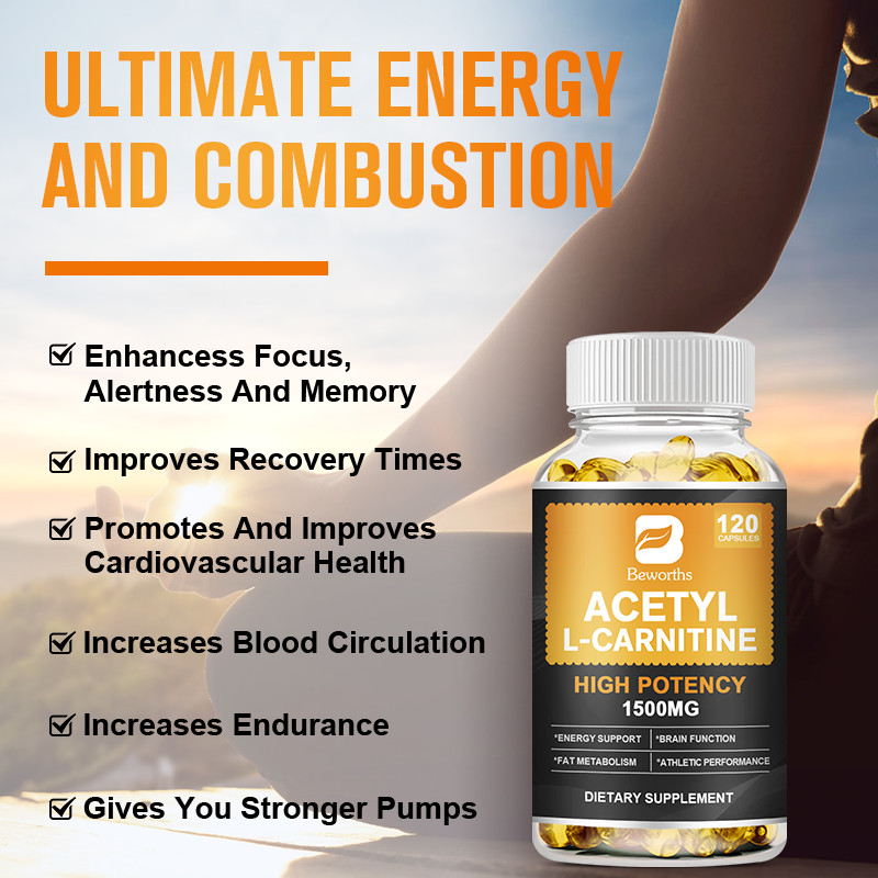 ACETYL L-CARNITINE 1500mg TABLETS System Health Antioxidant CAPSULES 120 Capsule