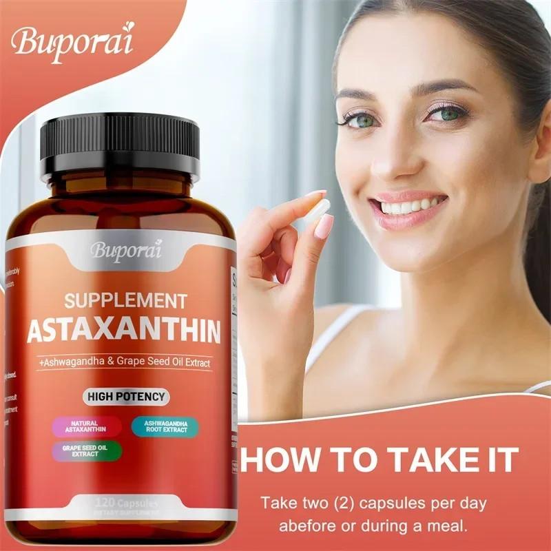 Astaxanthin 120pcs – Antioxidant, Heart, Joint & Skin Health, Improves Digestion