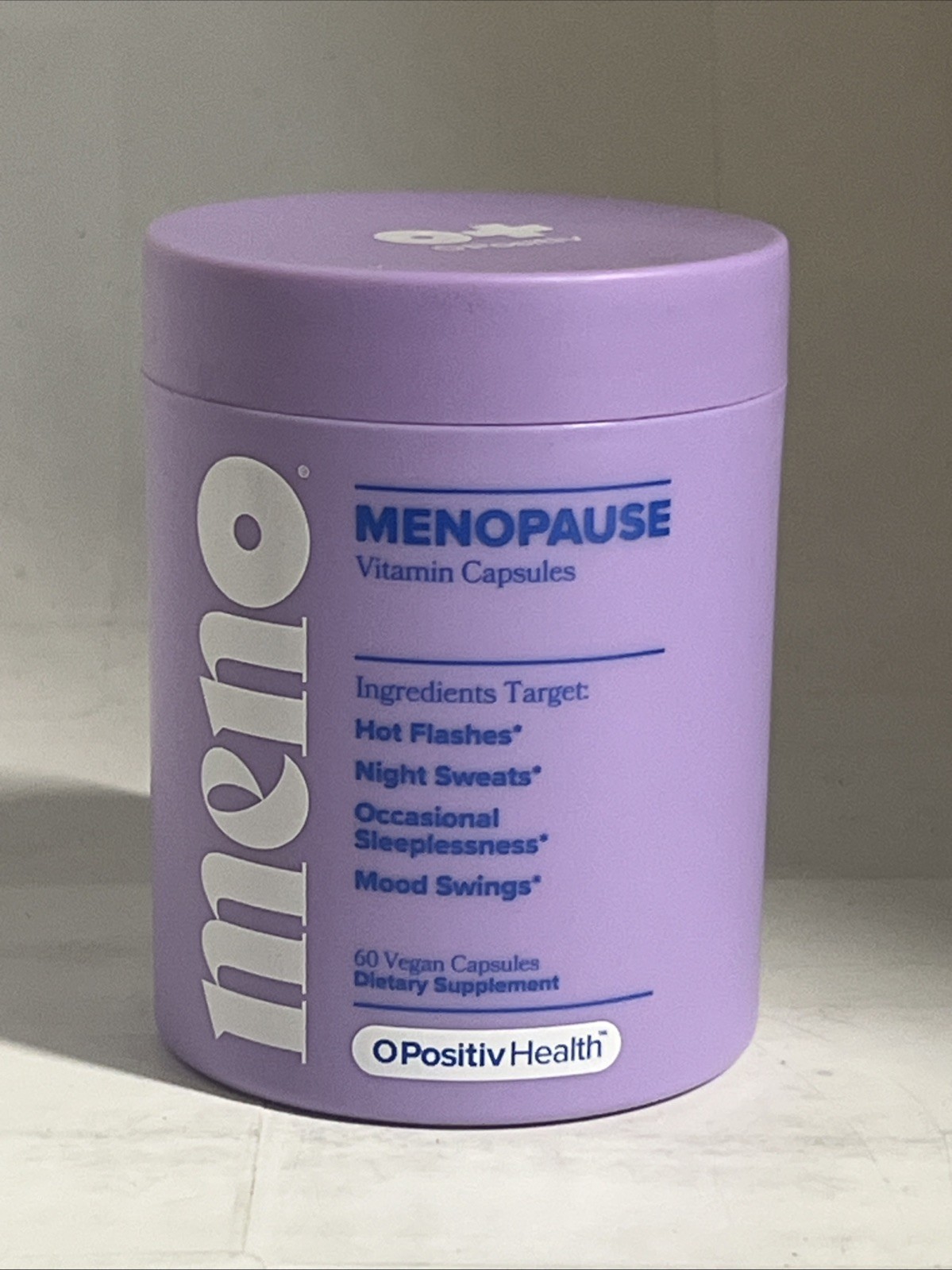 O Positiv MENO Vitamins for Menopause 60 VegCaps Exp 01/27