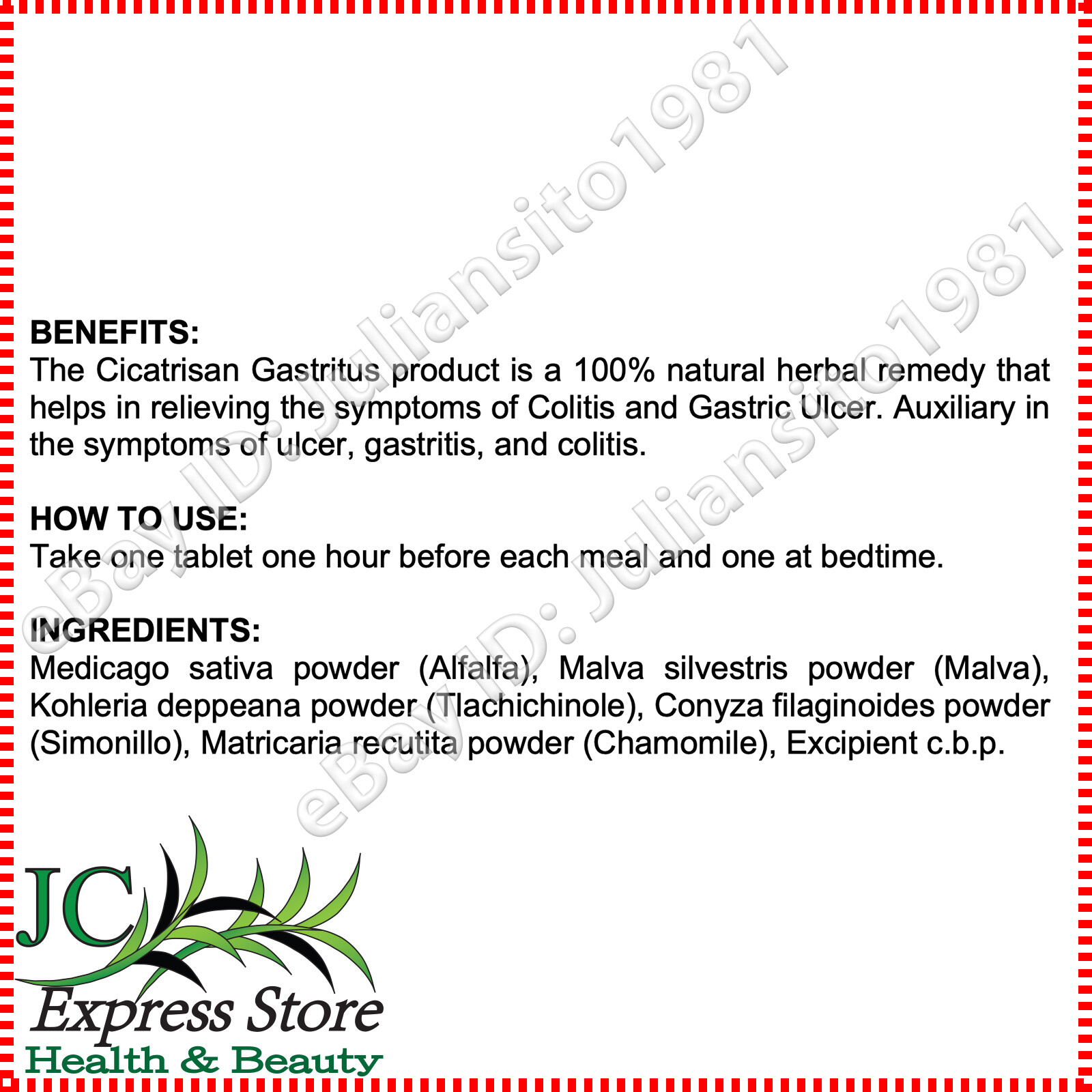 CICATRISAN GASTRICUS RELIEF OF SYMPTOMS OF GASTRIC ULCER COLITIS 50 TABLETS
