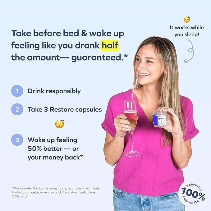 Cheers Restore | Formula with DHM + L-Cysteine | Feel Better after Drinking