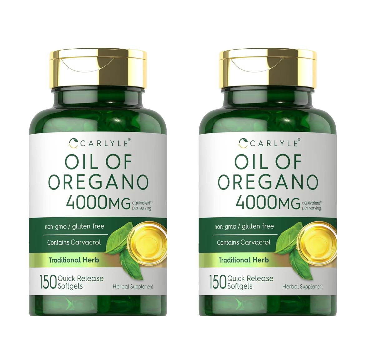 Carlyle Oregano Oil 4000Mg Supplement Formula | 150 Softgel Capsules | Contain