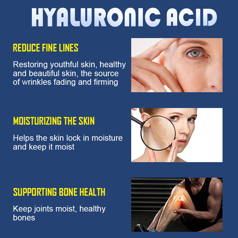 Hyaluronic Acid with MSM – 1000mg Joint & Skin Support – 60 Capsules | Non-GMO