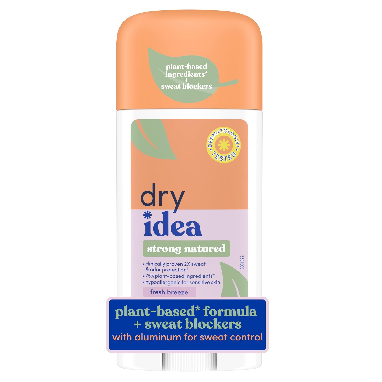 Dry Idea Plant Based Antiperspirant with Aluminum Sweat 2.6 Ounce (Pack of 1)
