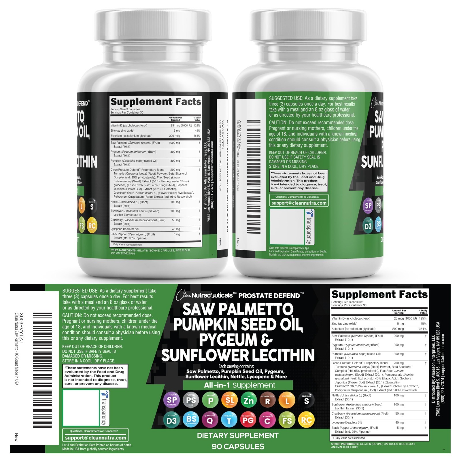 Prostate Health Supplements for Men – Saw Palmetto, Pumpkin Seed Oil, Lycopene –