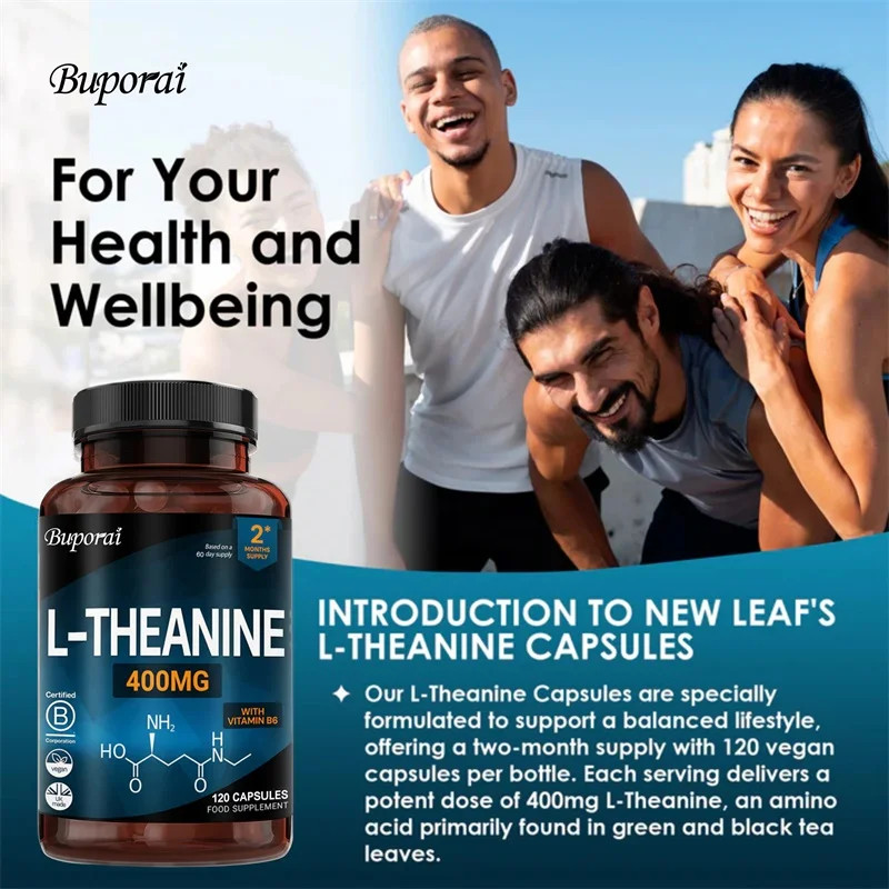L-Theanine 400mg 240pcs,Relaxation,Maintain Nervous System Health,Keeps You Calm