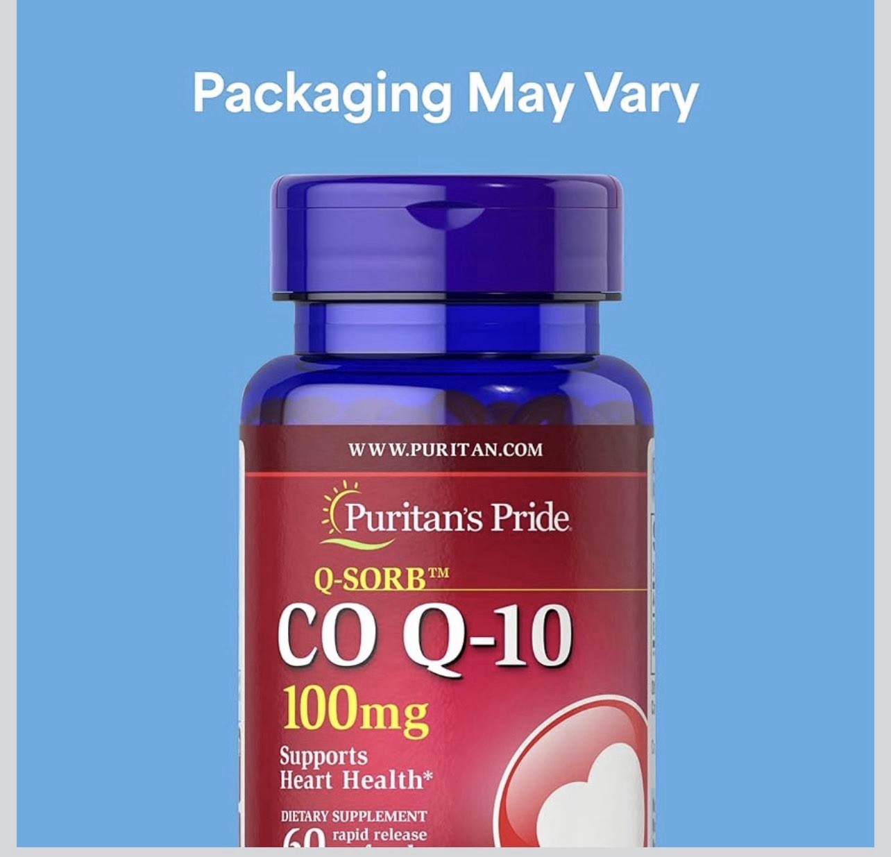 Puritan’s Pride Coenzyme CoQ10 100mg, Dietary Supplement for Heart Health, Blood