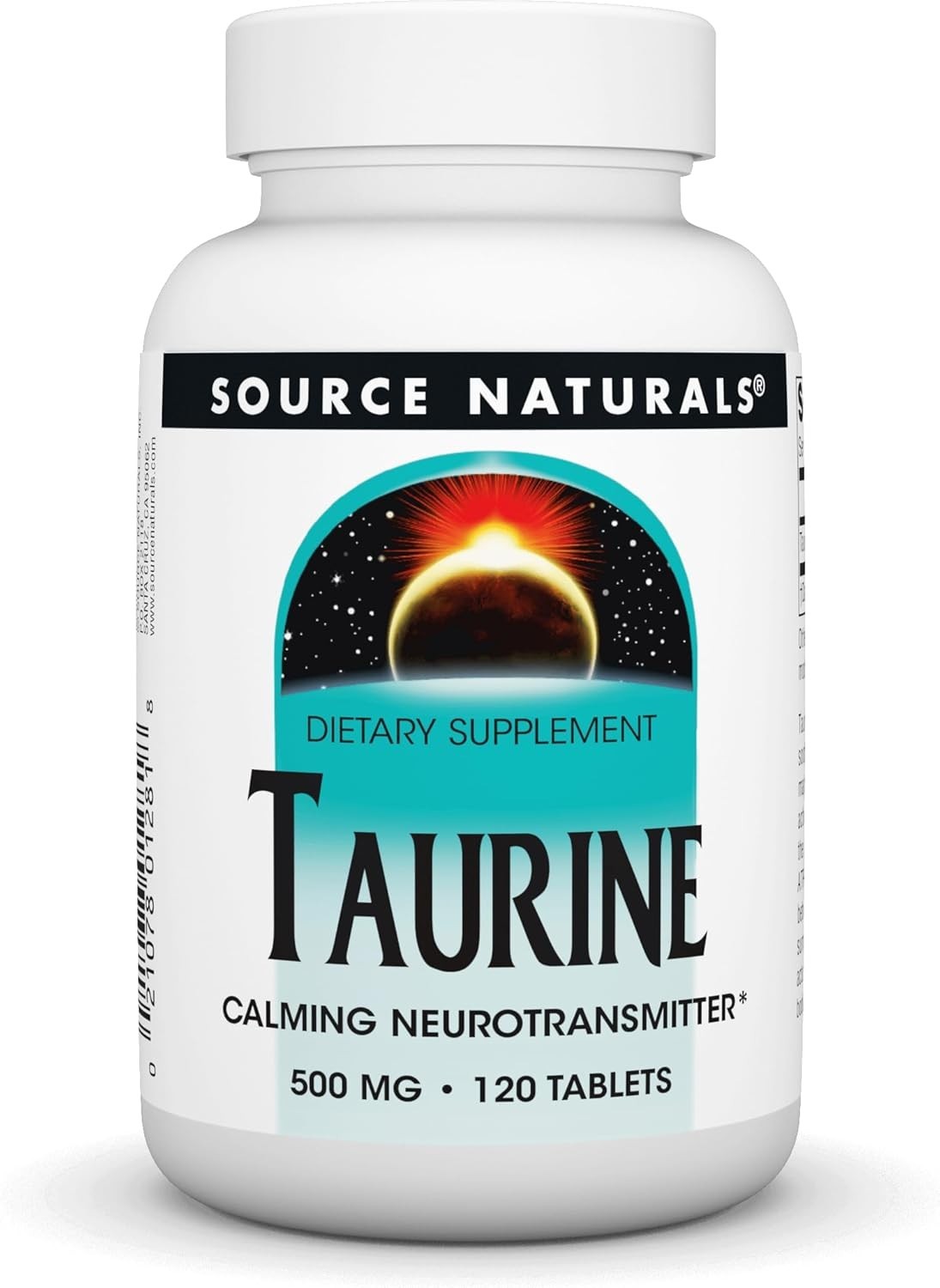 Natural Taurine Supplement – 500 mg Tablets for Energy Management, 120 Ct