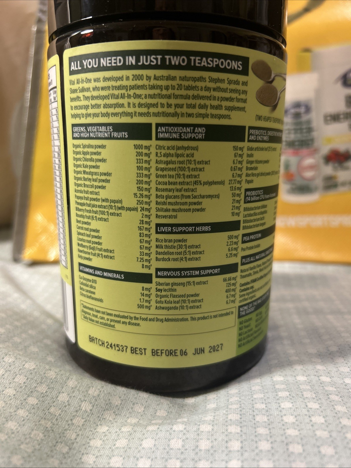 Pack Of 2 Vital All-In-One Daily Multi Nutrient Original &Lemon Ginger