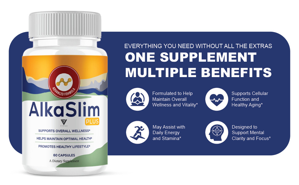 (3 Pack) AlkaSlim Plus Premium Daily Health Supplement (180 Capsules)