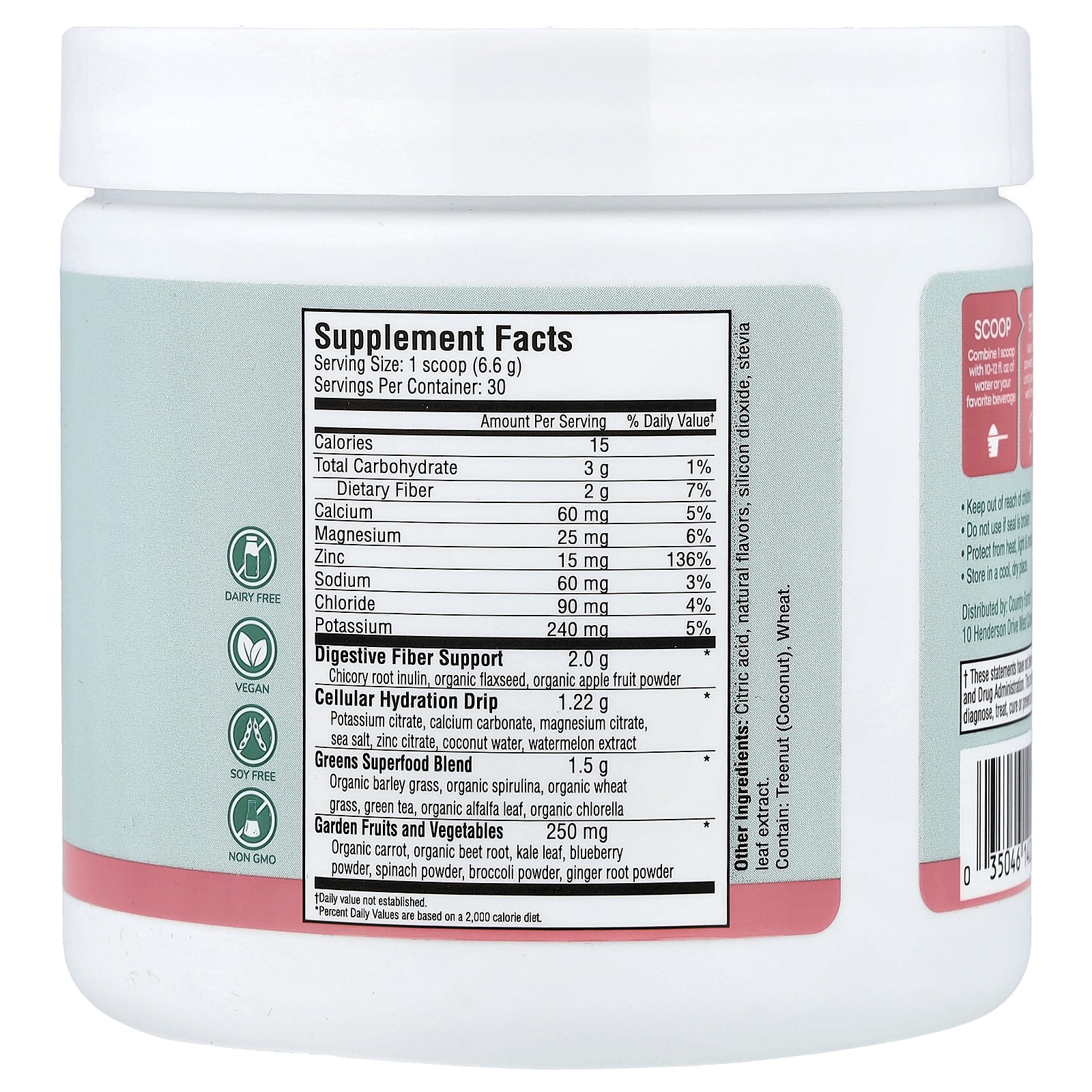 Refreshers, Super Greens + Electrolytes, Watermelon, 6.98 oz (198 g)