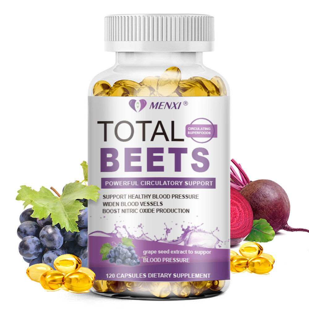 360Pc Total Beets Blood Pressure Support Beet Root Capsules, Circulation Support