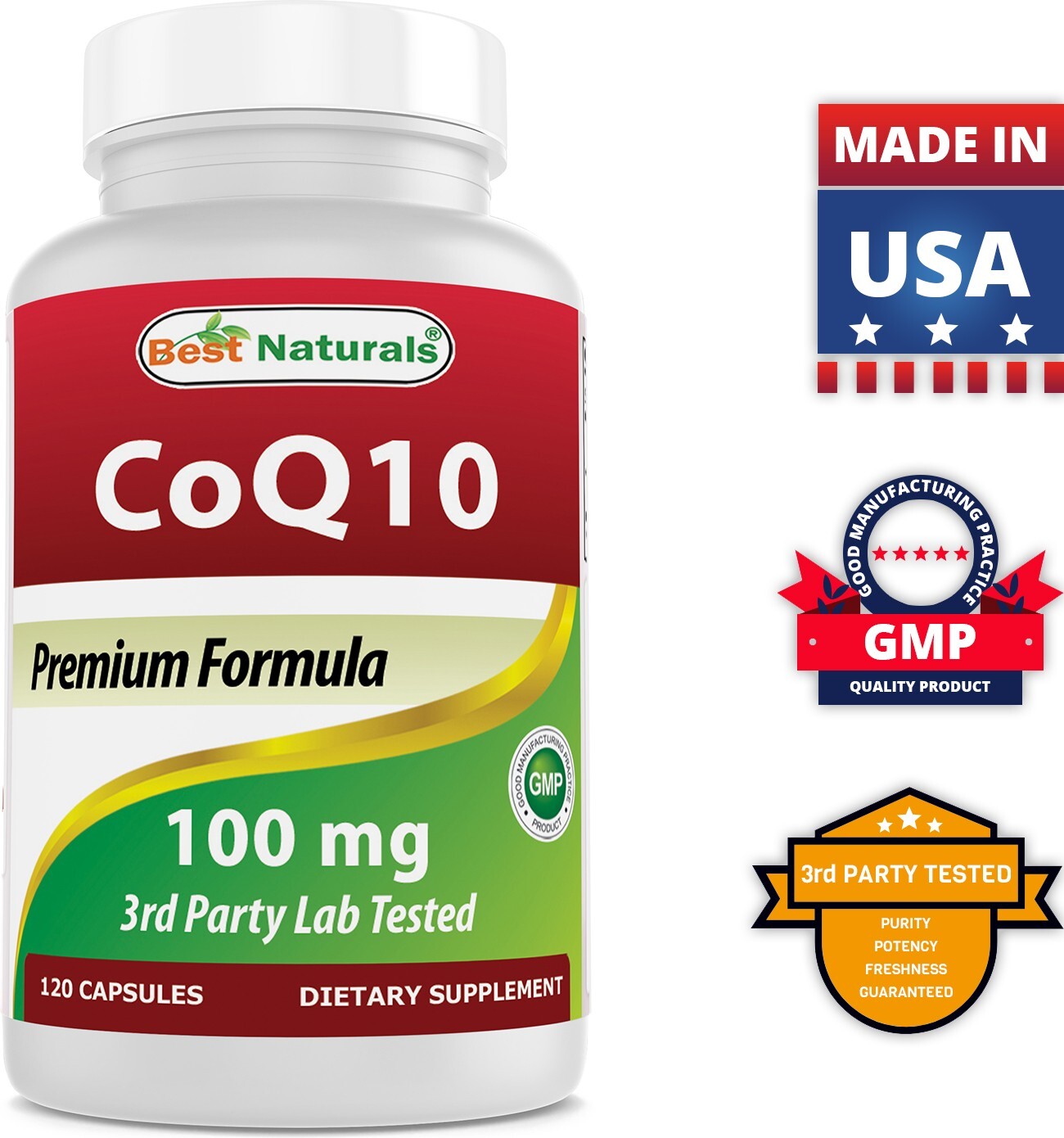 Best Naturals CoQ10 100 mg 120 Capsules