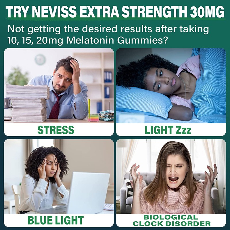 Melatonin 30mg – Sleep Aid, Relieve Stress & Anxiety – L-Theanine, Ashwagandha