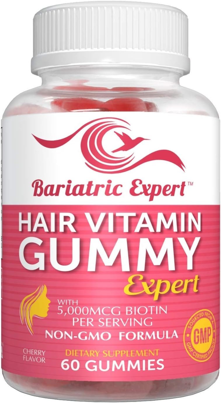 Bariatric Expert Hair Vitamin Gummies Fast-Melting Formula 60 Count Adult