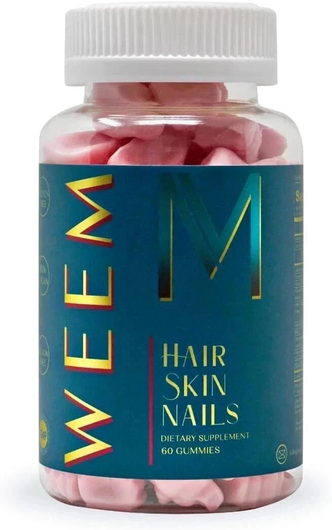 Hair WEEM Skin and Nails Gummies – Supports Healthy Hair – Vegan biotin Vitamins