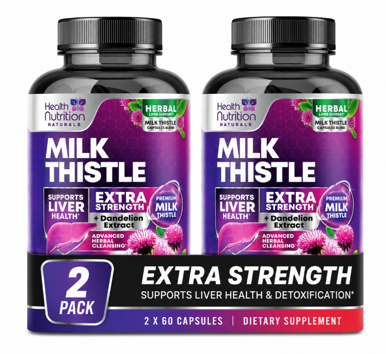 Milk Thistle Supplement for Liver Detox and Cleanse 1000mg, Milk Thistle Extract