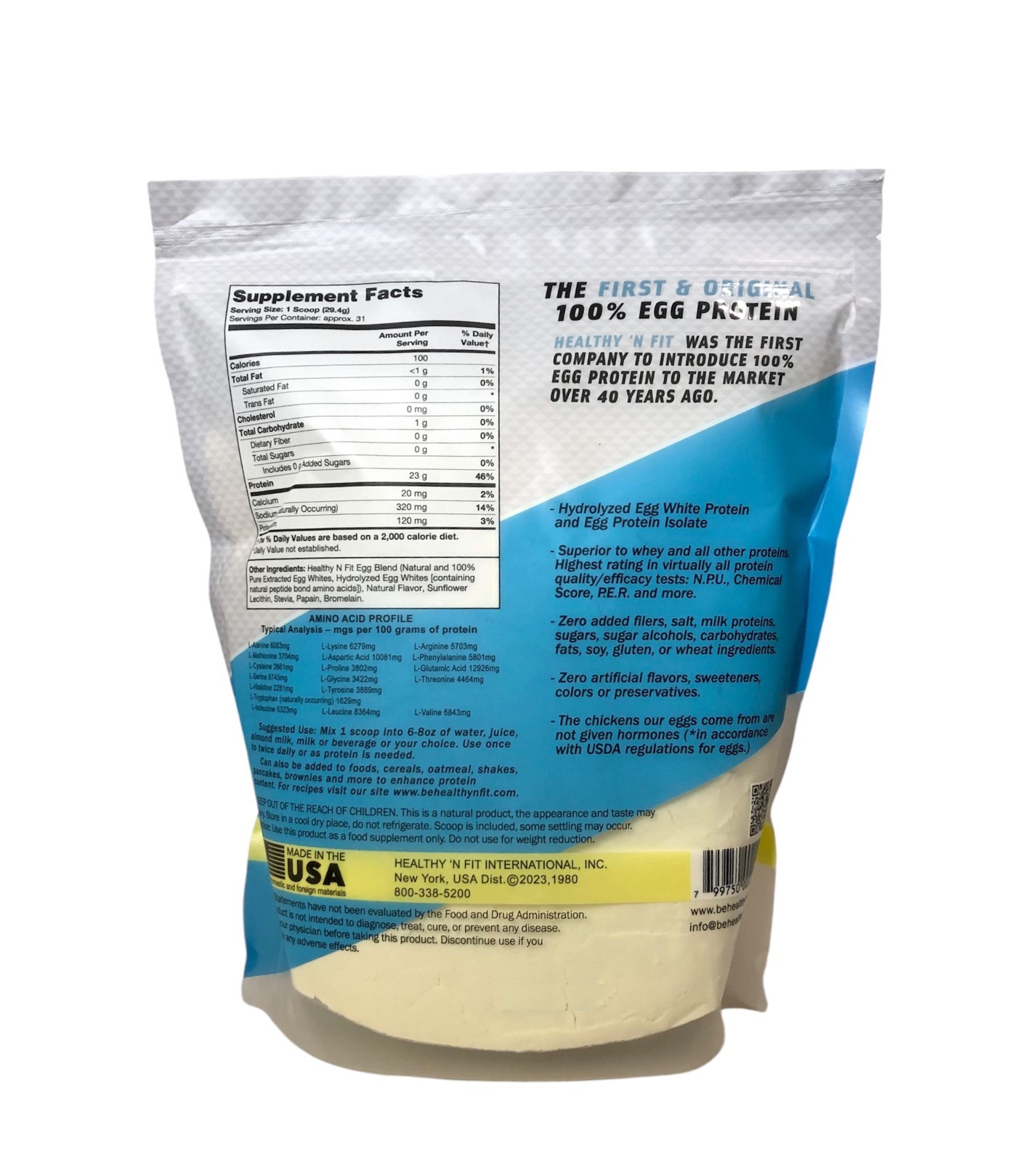 HEALTHY N FIT – 100% Egg Protein 2lb, Banana Blast, Paleo, Naturally Sweetened