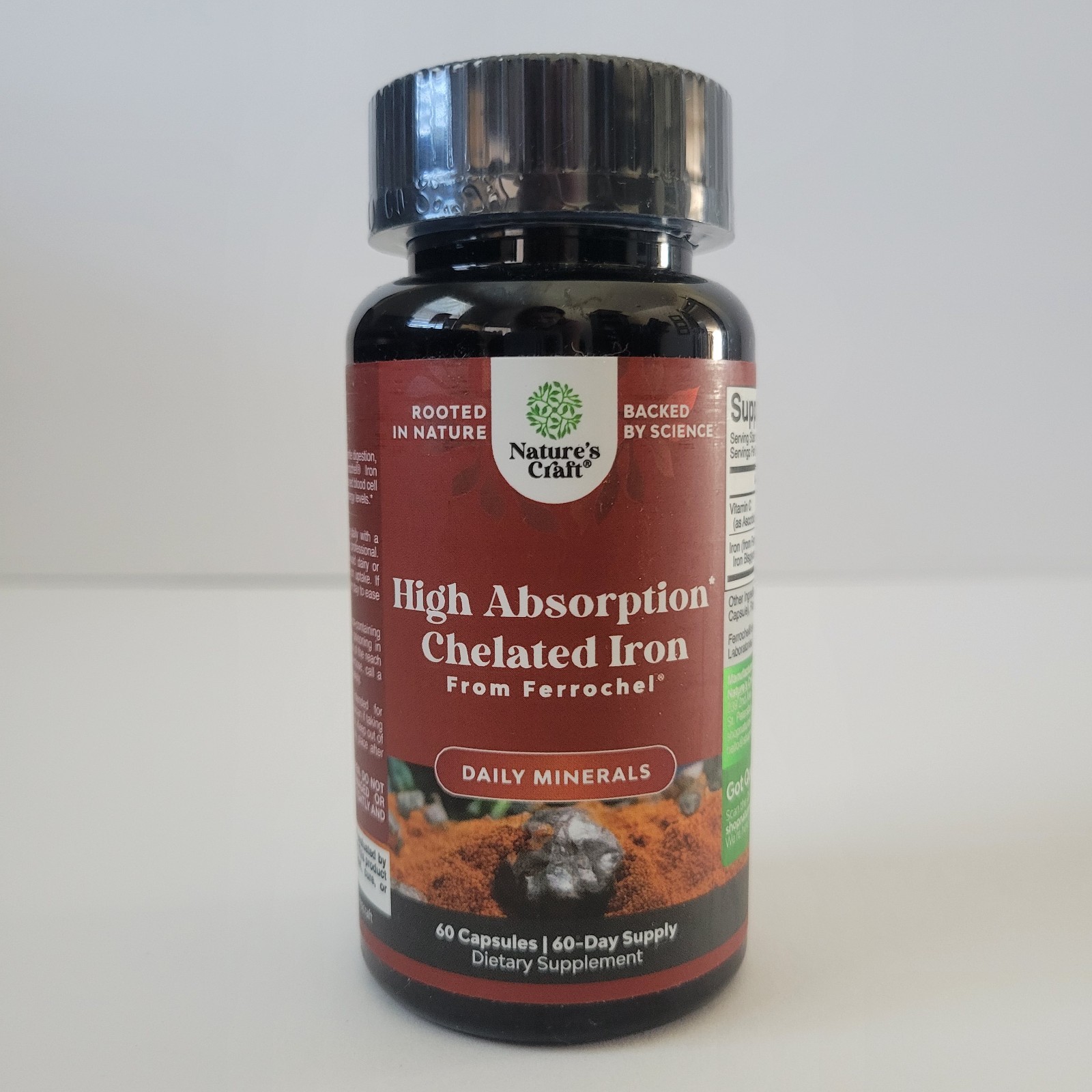 Chelated Iron, 100 Tablets (25 mg per Tablet)