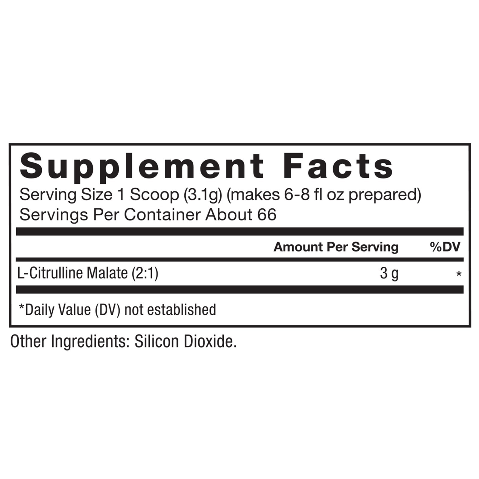 Force Factor Citrulline Malate Powder 2:1, 3000mg, Unflavored, 66 Servings