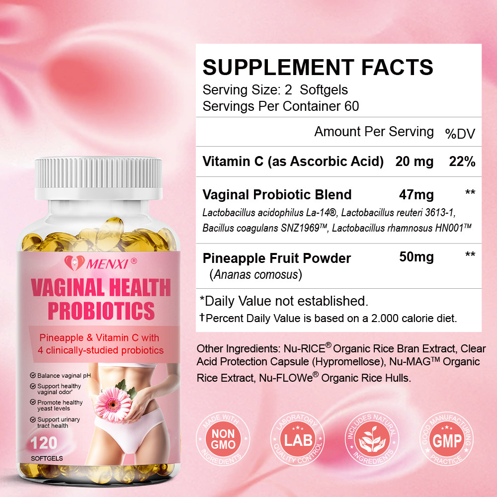 URO O Positiv Vaginal Probiotics for Women pH Balance with Prebiotics 120 COUNT