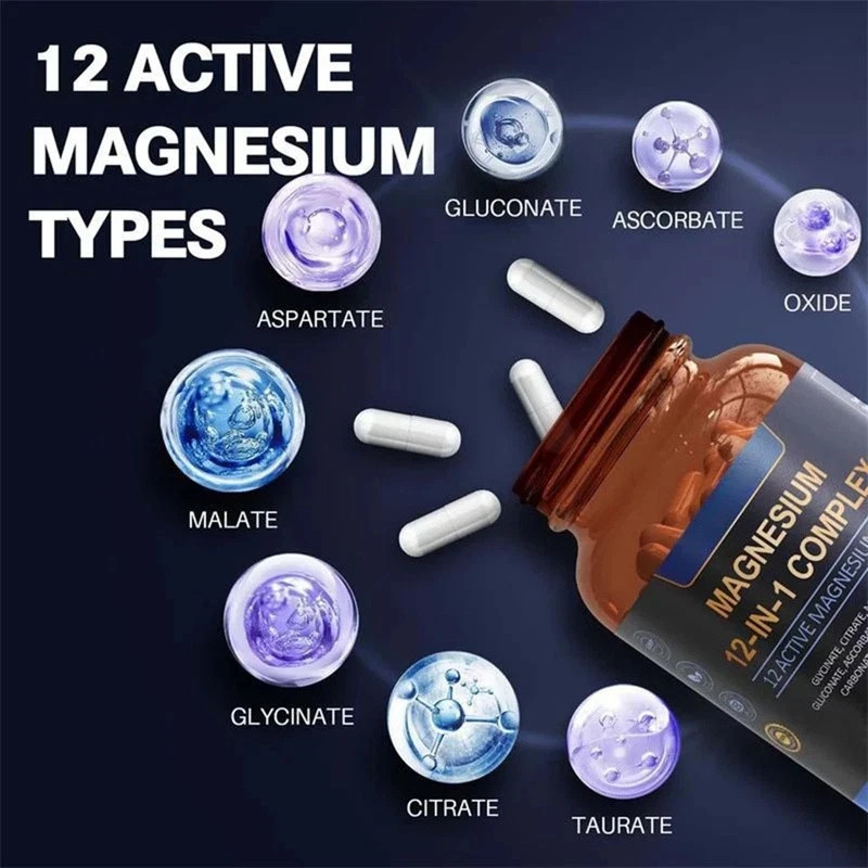12 Forms Magnesium Complex 2 Pack Glycinate L-Threonate Muscle & Sleep Support