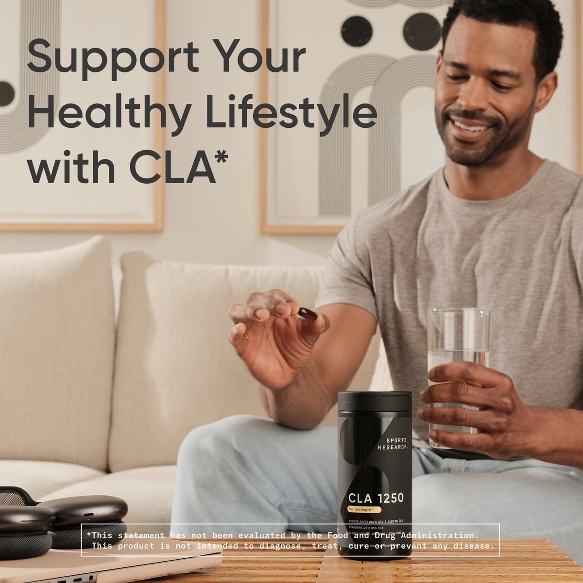 CLA 1250mg Active Conjugated Linoleic Acid, Soy & Gluten Free (90 Softgels)