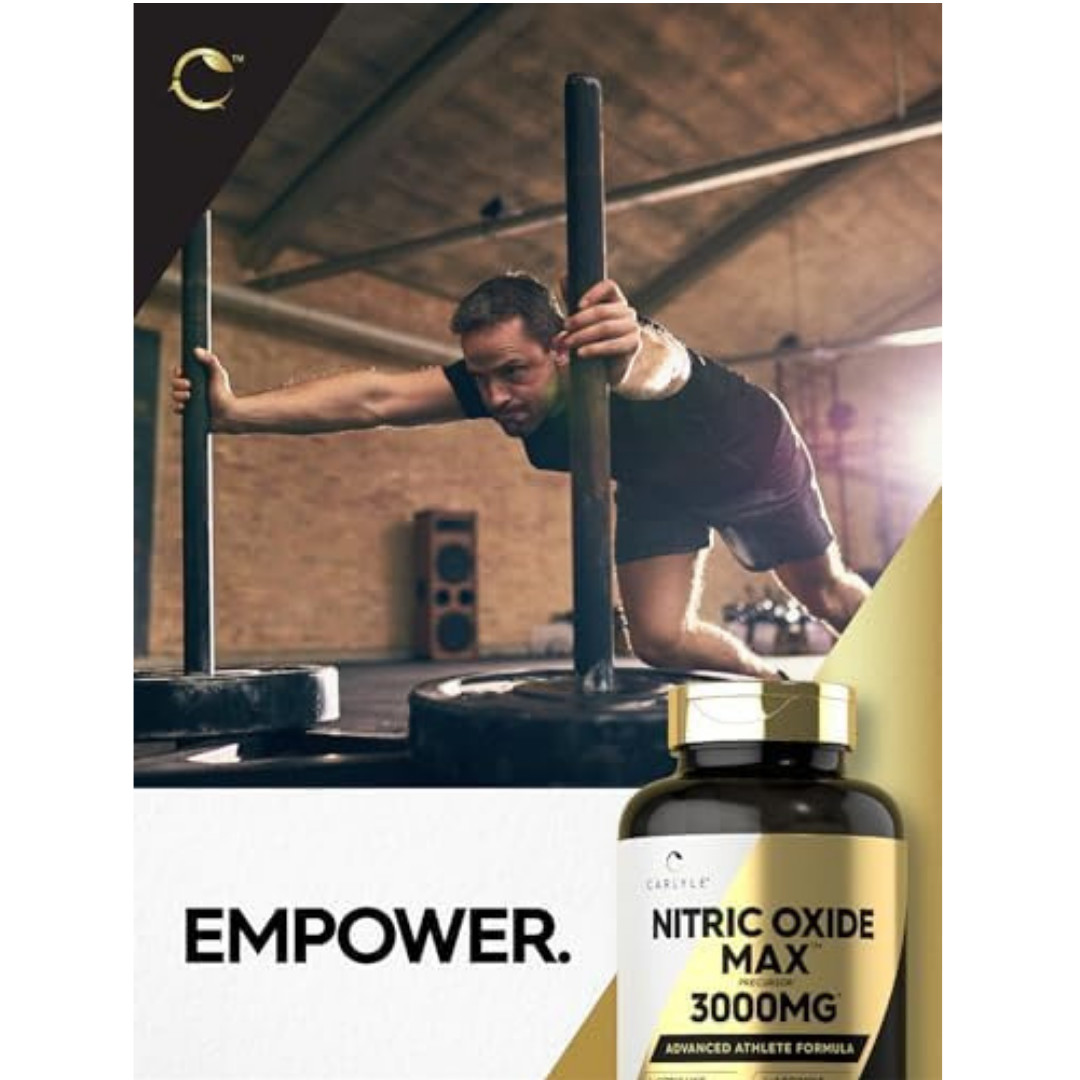Nitric Oxide Supplement 3000mg 120 Caps Pre-Workout with L-Arginine L-Citrulline