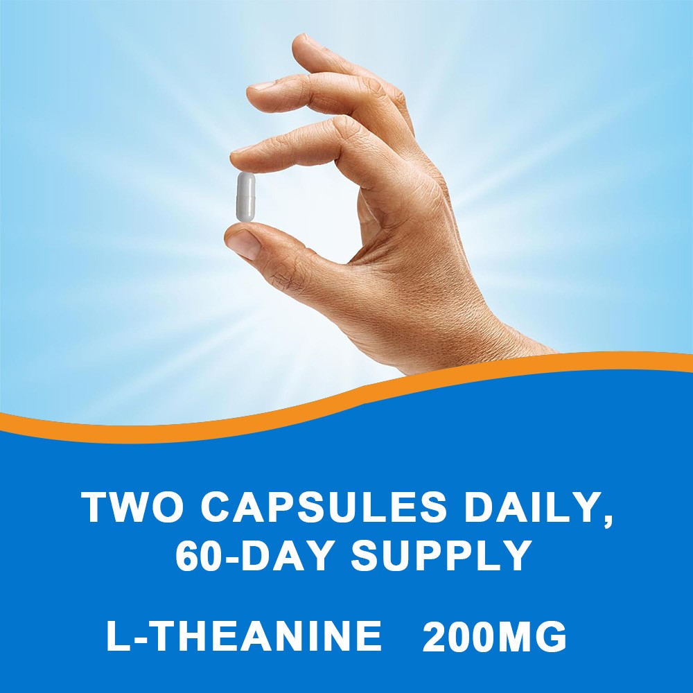 L-Theanine 200mg 30/60/120 Capsules Support Relaxation Stress For Men & Women