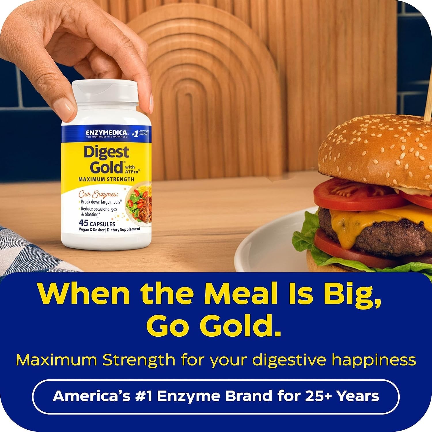 Enzymedica Digest Gold Maximum Strength with ATPro – 45 Capsules – Lot of 2