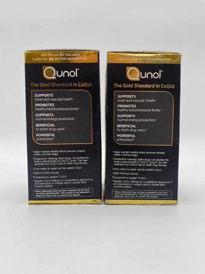 Qunol Ultra CoQ10 100mg dietary supplement 120 softgels Lot of 2 Exp 9/27