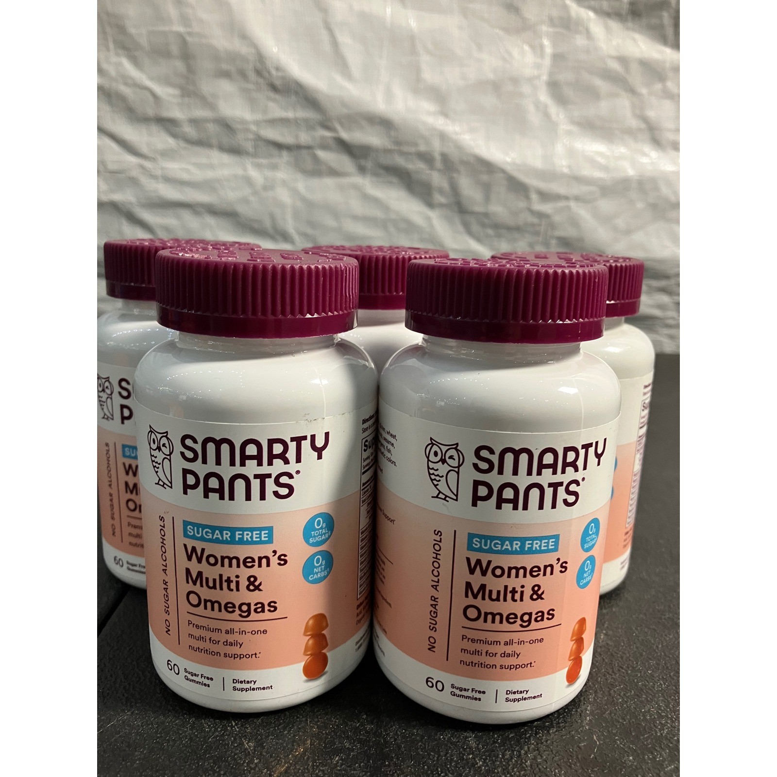 SmartyPants Sugar Free Womens Multi & Omegas 60ct Gummies Lot of 5 Exp 12/26