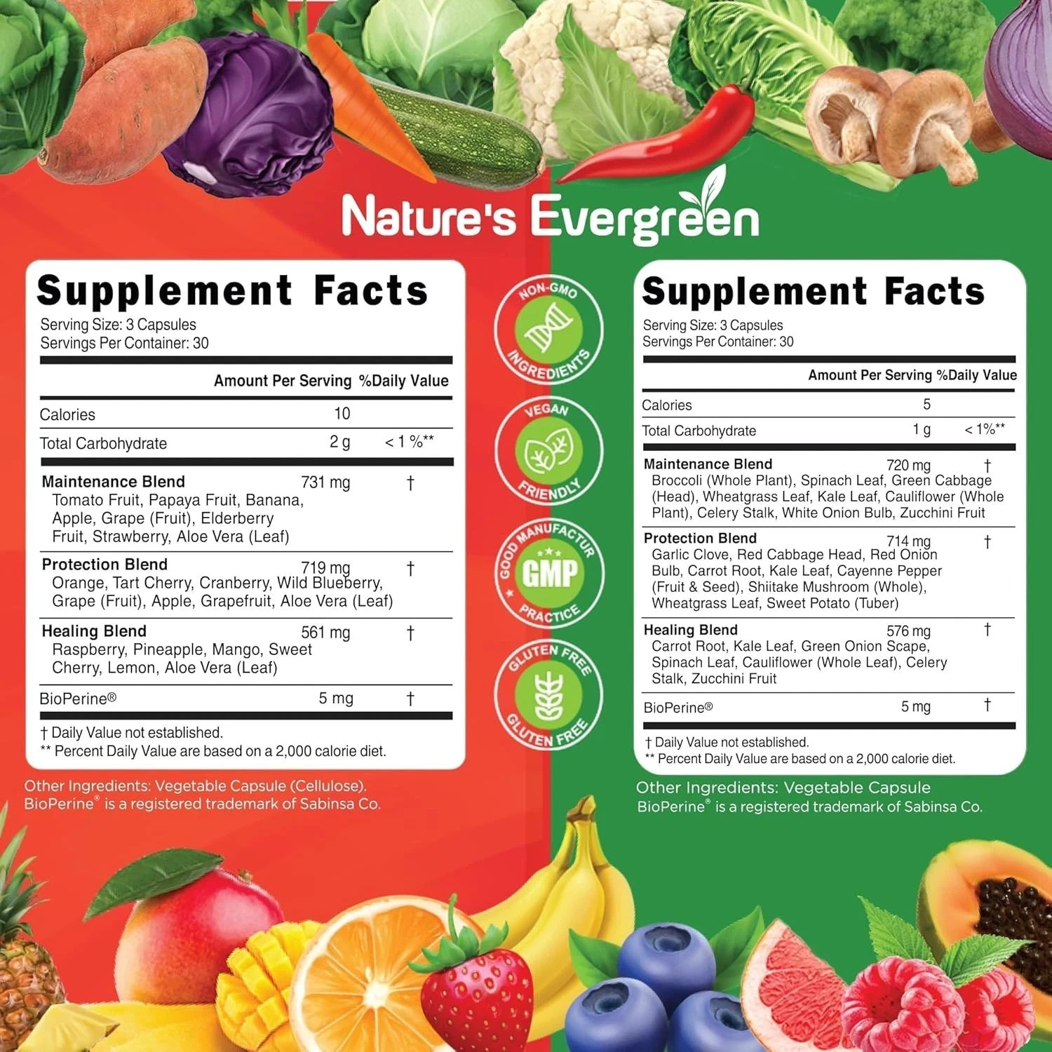Authentic Balance of Nature Whole Food Fruits and Veggies Produce All Naturals